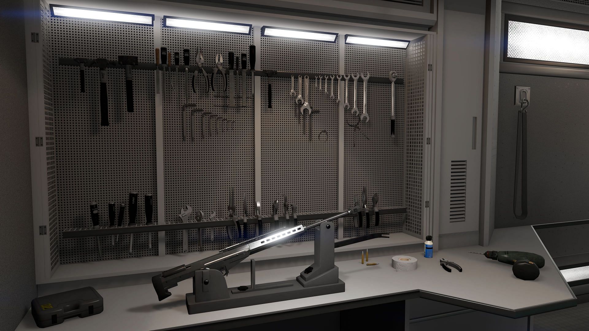 A weapons workshop in GTA 5 Online (Image via Rockstar Games)